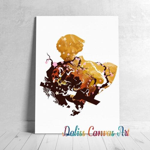 Anime Canvas Zenitsu Demon Slayer Pictures Home Decoration Paintings Poster HD Prints Wall Art Modular Living Room Framed