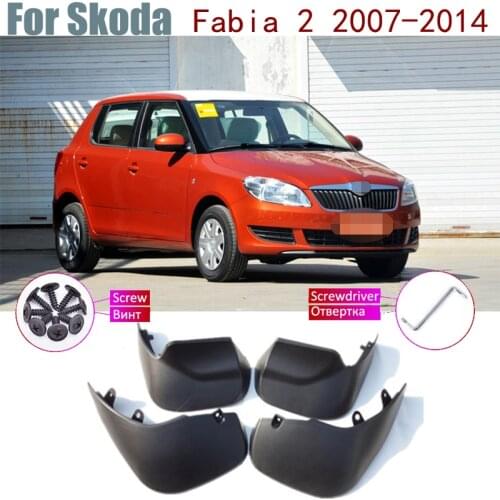Set Molded Mudflaps Splash Guards Mudguards Fender Front Rear Styling Car Mud Flaps For Skoda Fabia Mk2 2 542 5J 2007-2014