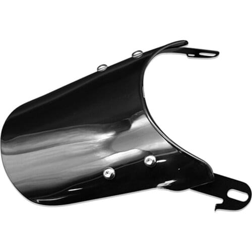 Motorcycle Windshield Windscreen Suit 5-7 inch Round Headlight Replacement for Honda CG125 GN125 (Black)