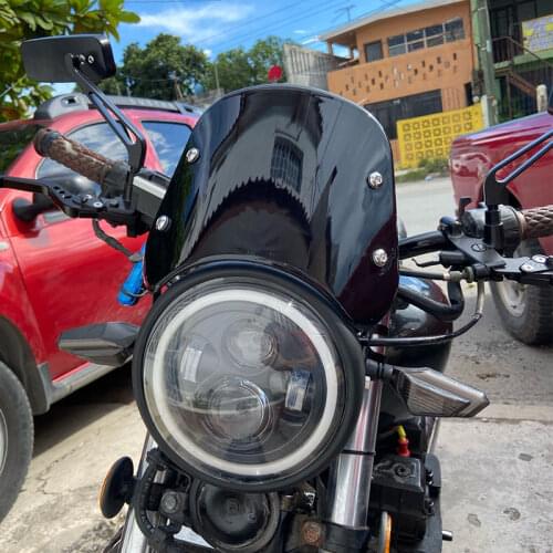 Front Windshield Windscreen Wind Deflector Protector for Harley XL 1200 883 YAMAHA XJR400R XS650 XV250 R1-Z RD250 RZ250R SR400