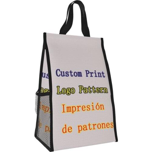 Custom Print Portable Lunch Cooler Bag Folding Insulation Picnic Ice Pack Food Thermal HandBag Drink Carrier Insulated Bags