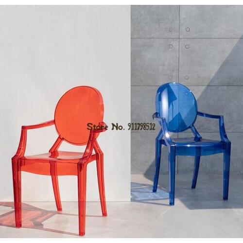 Acrylic transparent chair nordic dining chair devil ghost chair net red ins household crystal stool makeup dressing chair