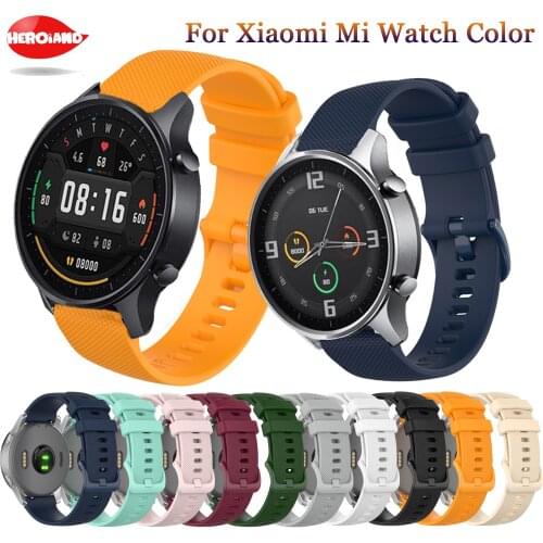 WatchBand 22MM Strap For Xiaomi Mi Watch Color Soft Silicone SmartWatch Wriststrap Bracelet Accessories For Amazfit GTR 2e belt