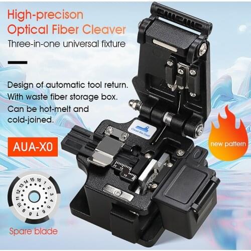 2021 New AUA-X0 High-precision Fiber Cleaver with Waste Fiber Box Fiber Optic Cable Cutter Fiber Fusion Splicer Cutter