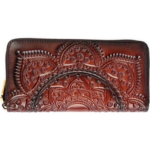 Luxury Woman Wallet 2021 Classic Women Purse Embossing Women Leather Wallet Brown Coffee Blue Clutch Porte Feuille Femme Luxe