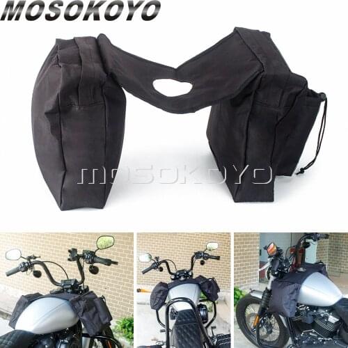 Motorcycle ATV Quad Bike Snowmobile Tank Bags Saddle Bag Black Fuel Tank Cup Holder Cargo Storage 600D Oxford Cloth Saddlebag