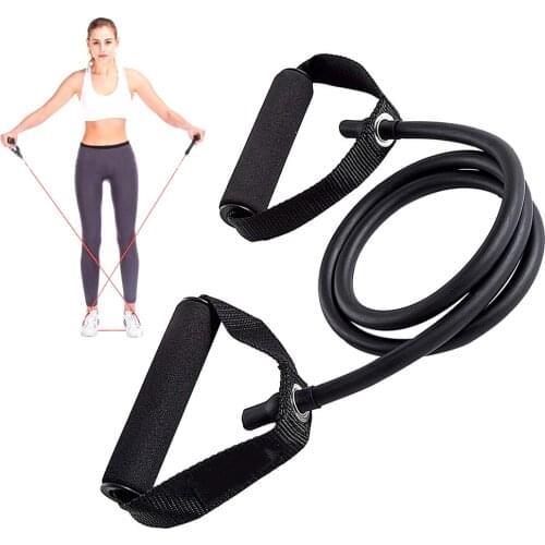 Yoga Pull Rope Fitness Exercises Resistance Bands with Handles Home Gym Strength Training Tubes Workout Bands for Shoulder Arm