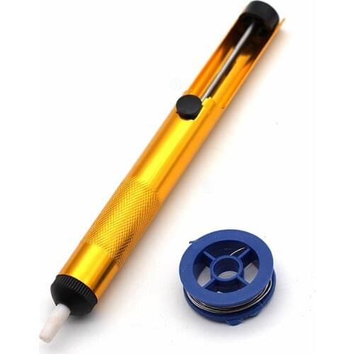 Suction Tin Solder Suckers Desoldering Gun Soldering Iron Pen Hand Tools Desoldering Pump+Solder Wire Soldering Welding Wire