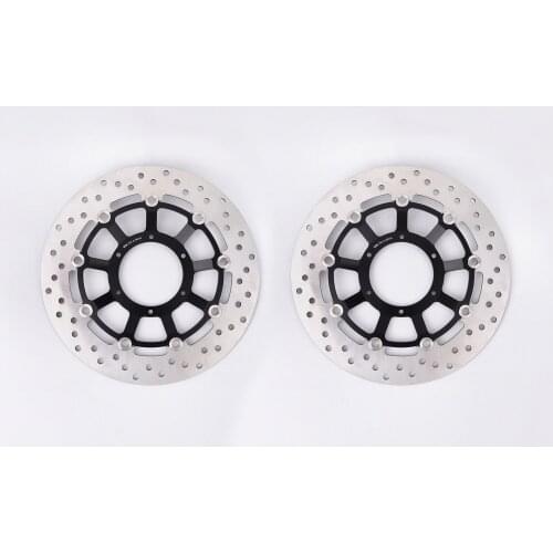 Wotefusi 1 Pair Black Front Brake Rotors Brake Discs for Honda CBR1000RR 2008-2013 [PA643]