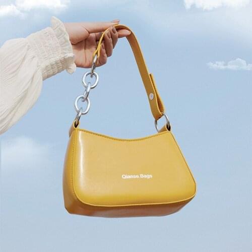 Small Pu Leather Vintage Hobos Shoulder Bag Women 2020 Bright Candy Color Totes Bag Female Fashion Handbags and Purses Clutches