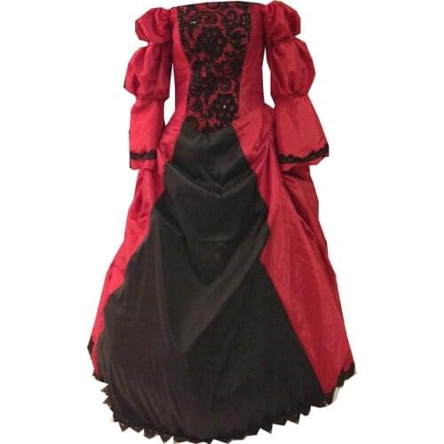 D-042 Victorian Gothic/Civil War Southern Belle Ball Gown Dress Halloween Vintage dresses Sz US 6-26 XS-6XL
