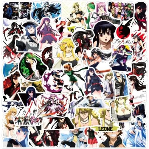 10/50pcs Akame ga KILL! Anime Waterproof Stickers Car Laptop Guitar Fridge Waterproof Graffiti Sticker Decal Kid Classic Toys