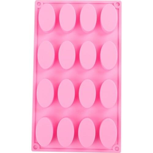 16 Cavity Oval Shape Chocolate Silicone Mold Ice Sweet Candy Jelly Mould DIY Fondant Cake Molds Food Grade Silicone Crafts