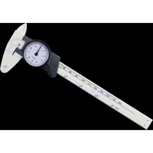 2020 New New 150mm 6inch Dial Caliper Plastic Vernier Caliper 4Way Gauge Micrometer 0.1mm