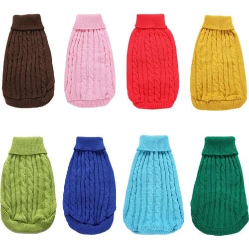 8 Colors Puppy Dog Sweater for Small Dogs Winter Warm Pet Dog Clothes for Yorkshire Chihuahua Pullover Pets Clothing ropa perro