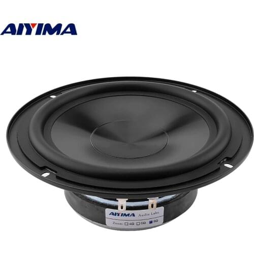AIYIMA 6.5 Inch Audio Woofer Hifi Speaker Driver 8 Ohm 50W Ultra-thin Mid Range Bass Sound Speaker Rubber Side DIY Home Theater