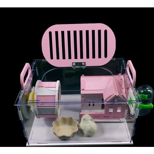 Acrylic Hamster Cage Transparent Villa Single Layer Hamster Nest Golden Bear Guinea Pig Supplies Small Cage