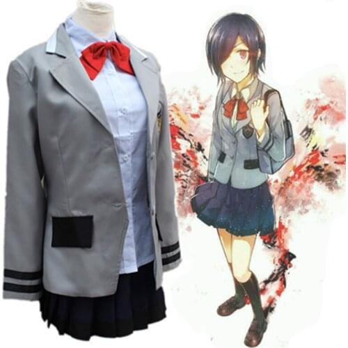 Anime Tokyo Ghoul Cosplay Costumes Touka Kirishima Cosplay Costume School Uniform Halloween Party Women Cosplay Costume