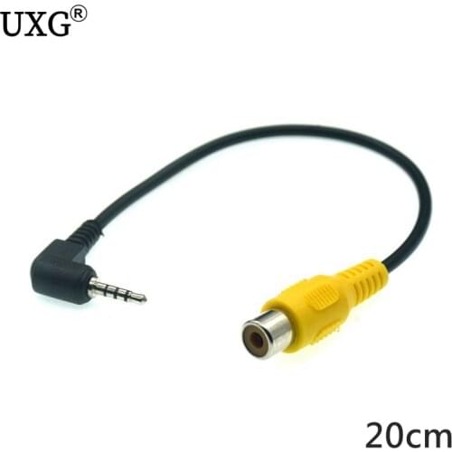 AV in Video Cable of 2.5mm Stereo Jack Male Plug To RCA Female Adapter Cable For GPS Converter Cable