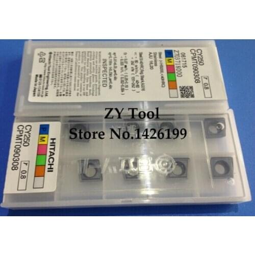 Free shopping! HITACHI 10PCS CPMT090308 CY250 lathe cutting tools CNC blade alloy carbide cutting tool carbide inserts