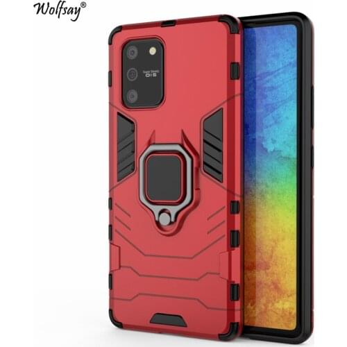 For Samsung Galaxy S10 Lite Case, Note10 Lite Car Holder Armor Cases Hard PC & Silicone Cover for Samsung S10 Lite with Magnet