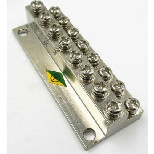 Double ground terminal / M4 16 terminal block / A 8 + 8 Terminals 2PCS