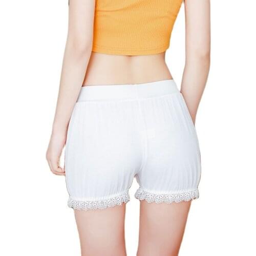 Summer Thin Mesh Anti-walking Safety Pants Womens Underwear Lace Three-point Lantern Pants Can Be Worn Outside Leggings