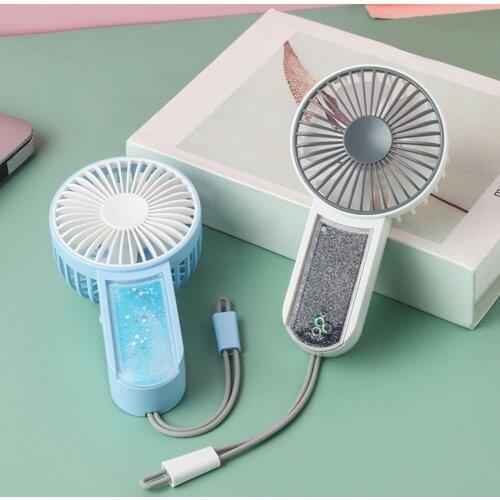 Mini USB Rechargeable Mute Handheld Cooling Fan for Home