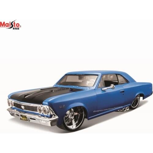 Maisto 1:24 1966 Chevrolet SS 396 simulation alloy car model crafts decoration collection toy tools gift