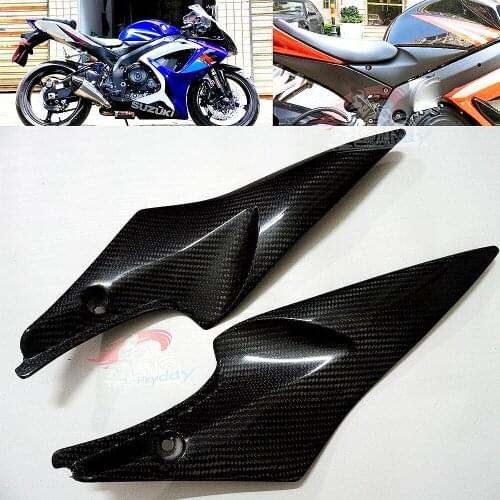 Motorcycle NEW Carbon Fiber Tank Side Covers Panel Fairing for Suzuki GSXR1000 2005 2006 K5 05 06