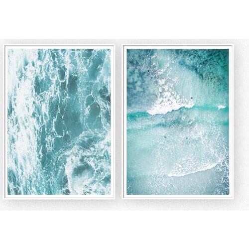 Ocean Wave Poster Nordic Wall Art Canvas Posters and Prints Seascape Painting Beach Pictures For Living Room Modern Decoration