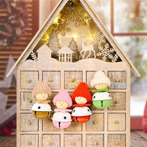 New Year 2022 Christmas Knitting Hat Bells Doll Merry Christmas Decorations for Home Xmas Tree Ornament Noel Navidad Gift Bells