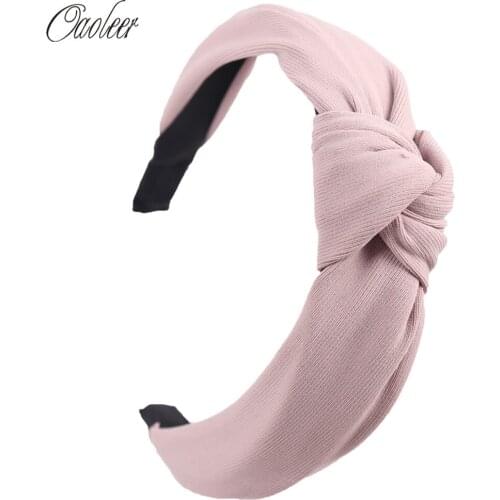 Solid Soft Knotted Women Headband Leopard Velvet Twist Knot Pattern Headband Lady Girls Bow Hair Hoop Hair Accessories Headwear