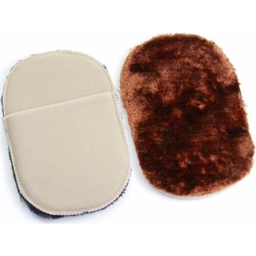 Shoe Gloves Shoe Care Brush Shoes Cleaner Soft Wool Plush Random Color Polished Gloves Wipe Shoes Handbag Brushes