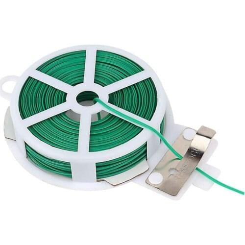 Garden Twist Tie Kitchen Bag Gardening Plant Green Twist Tie Wire Roll With Wire Cutter 20/30/50/100M