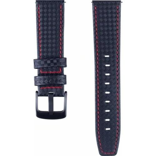 Carbon fiber textured Leather 22mm Strap Band For HUAWEI WATCH GT 2 46mm GT Active / HONOR Magic Wristband Replacement Watchband