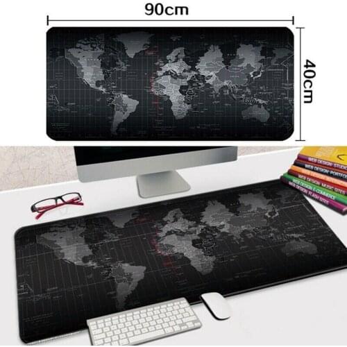 World Map Rubber Extended Gaming Mouse Pad Desk Keyboard Mat Anti-slip Waterproof