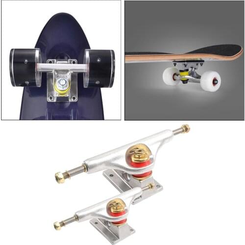 Skateboard Trucks Aluminum Alloy Premium PU Bushings Professional Longboard Truck Replacements