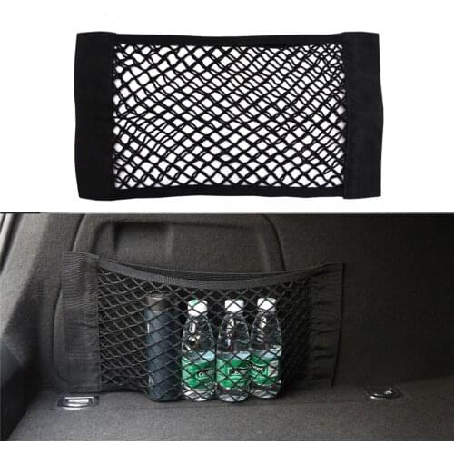 Car Storage Bag Mesh Trunk Car Organizer Net Goods Universal Storage Rear Seat Back Stowing Tidying Auto Accessories