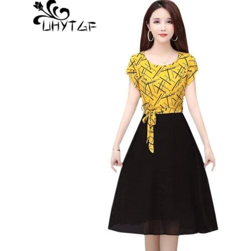 Желтые летние платья UHYTGF China At AliExpress