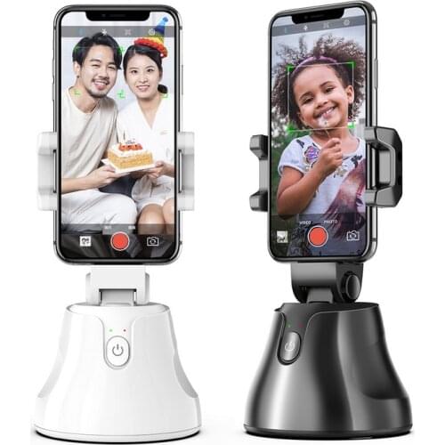 Smart Mobile Phone Holder 360°Rotation Auto Face Object Tracking Camera Tripod Holder Smart Shooting Cell Phone Camera Mount