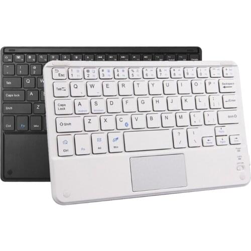 Universal Slim Portable Wireless Keyboard Bluetooth-compatible 3.0 Built in Rechargeable Battery Multi-Touch Touchpad QW