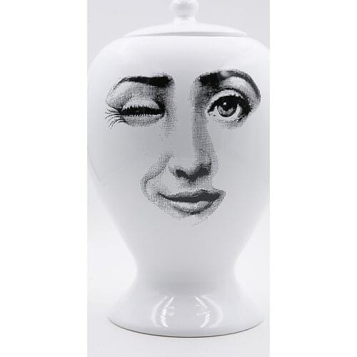 14x22CM Vase Decor Flower Pot European Ceramic Large Sealing Vase Home Decoration Accessories Christmas Home Decor Craft Jars