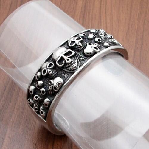 Punk 316L Stainless Steel Motorcycle Vintage Charm Bracelet Rock Biker Jewelry