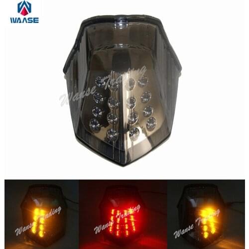 Waase Rear Tail Brake Turn Signals Integrated Led Light Smoke For 2009 2010 2011 2012 2013 2014 2015 YAMAHA Diversion 600 XJ600