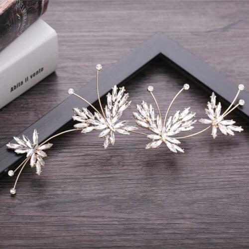 Beautiful new butterfly crystal hairbands elegant long style temperament headdress wedding hair jewelry