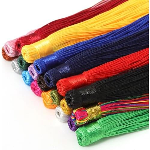 10pcs/lot Colorful 12cm Cotton Silk Tassels Fringe Earrings Charm Pendant For Handmade Tassel Crafts Diy Jewelry Making Findings