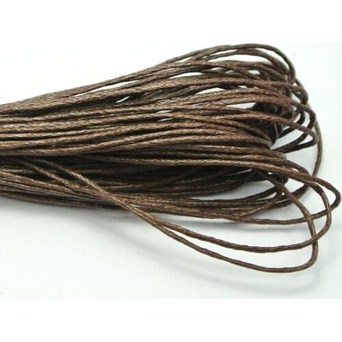 100 Meters Brown Waxed Cotton Beading Cord 1mm for Bracelet Necklace
