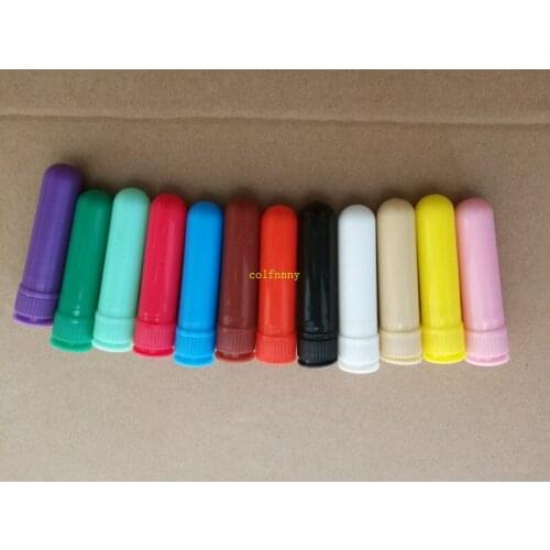 1200sets/lot Fast shipping 12 colors Blank Nasal Inhaler Sticks, Plastic Blank Nasal Inhalers for DIY essential oil