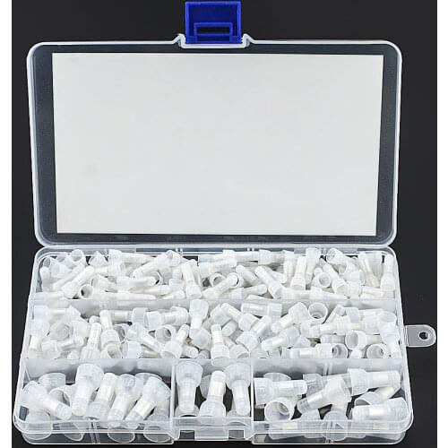 250pcs/box CE1 CE2 CE5 Closed End Crimp Caps Electrical Wire Cable Terminals Connectors Set AWG 12-10 16-14 22-16